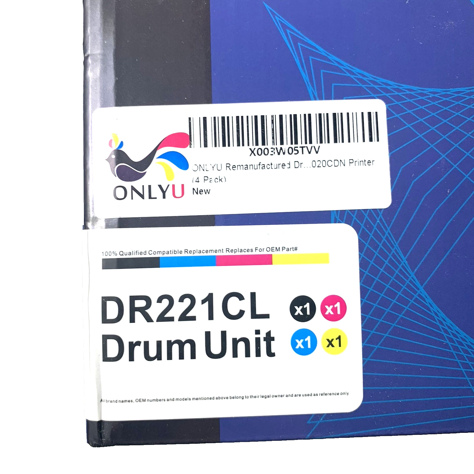 Drum Unit DR221CL OnlyU 4 Pack Compatible for Brother HL MFC DCP Printers NEW