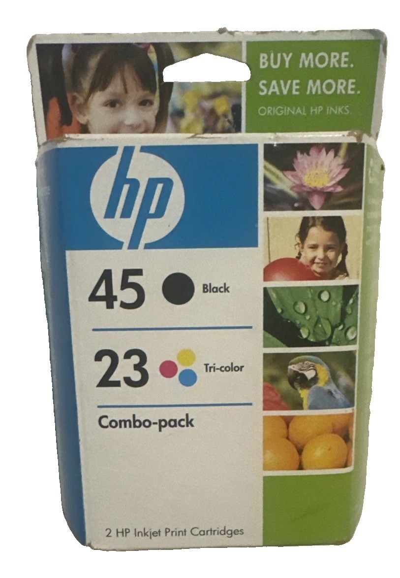 HP 45 Black 23 Tri-color Inkjet Print Ink Cartridges Combo-pack C8790FN