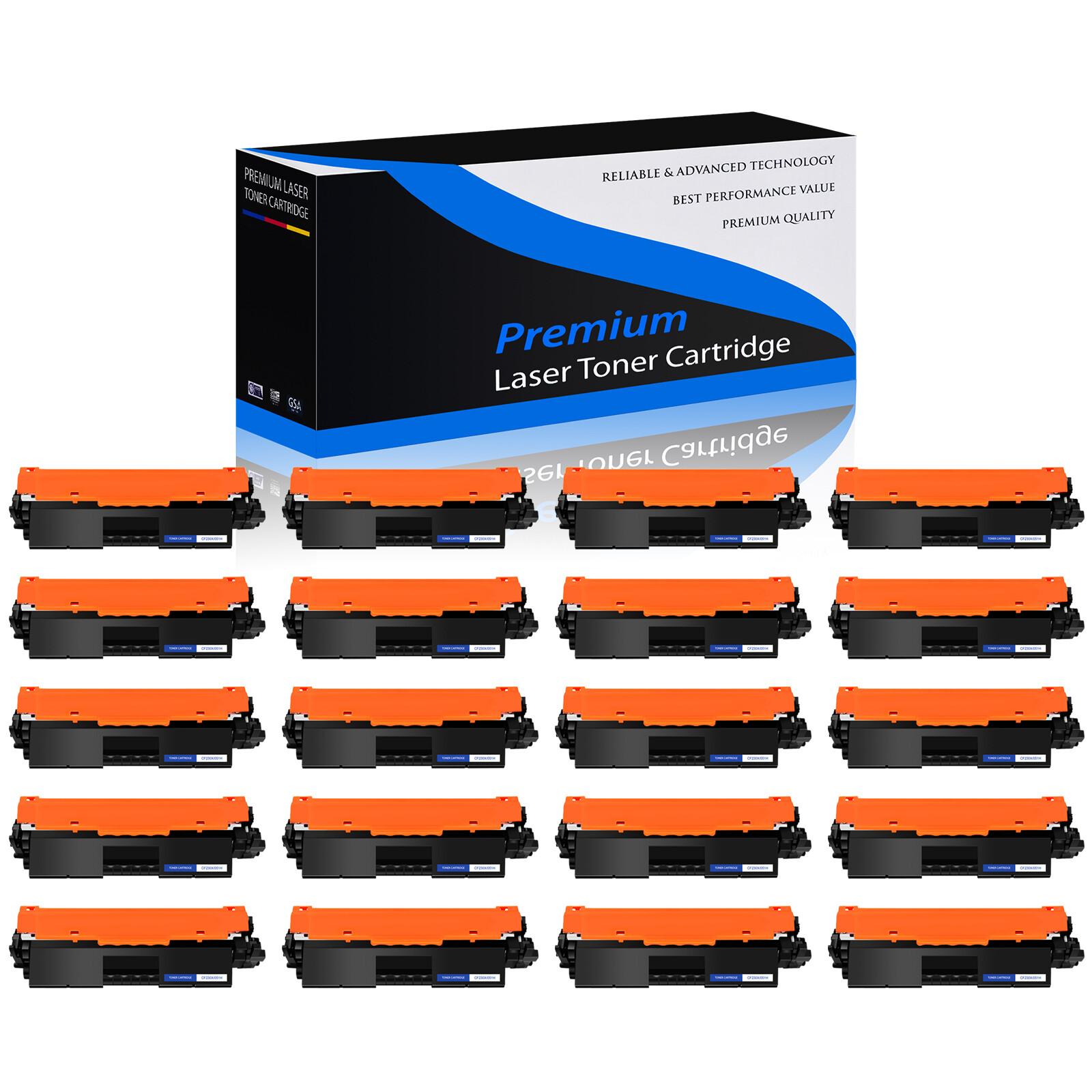 20PK CRG051H Black Toner Compatible for Canon 051H IMAGECLASS LBP162dw MF264dw