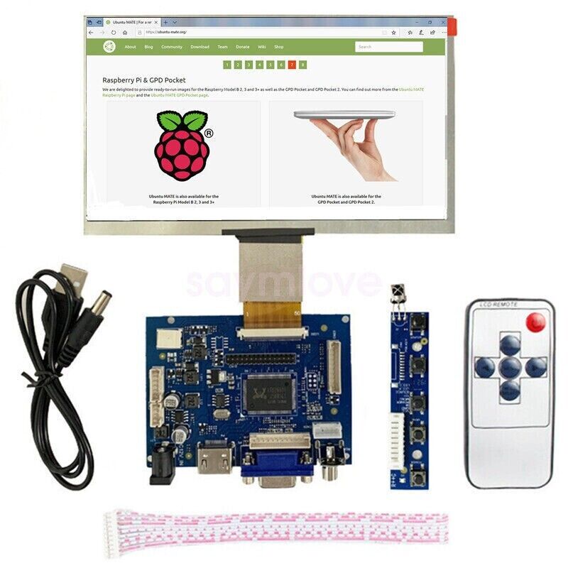 9 inch LCD Screen Display Monitor for Raspberry Pi + Driver Board HDMI/VGA/2AV