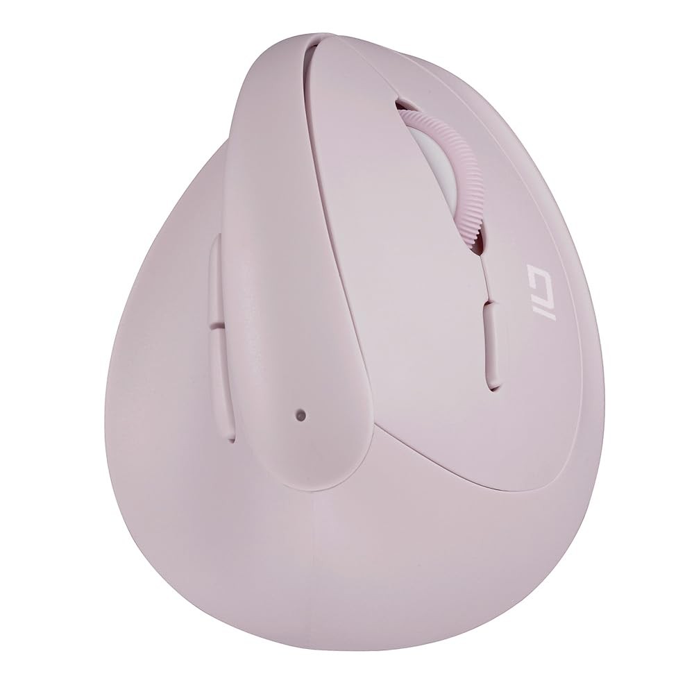 Digio2 Mini Ergonomic Bluetooth Mouse, Quiet, BlueLED, Pink