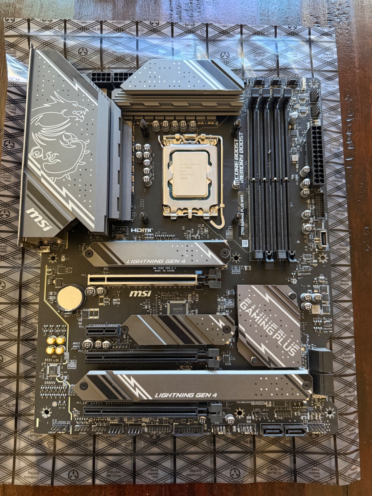 Intel Core i9-14900KF With MSI z790 Gaming Plus Wifi