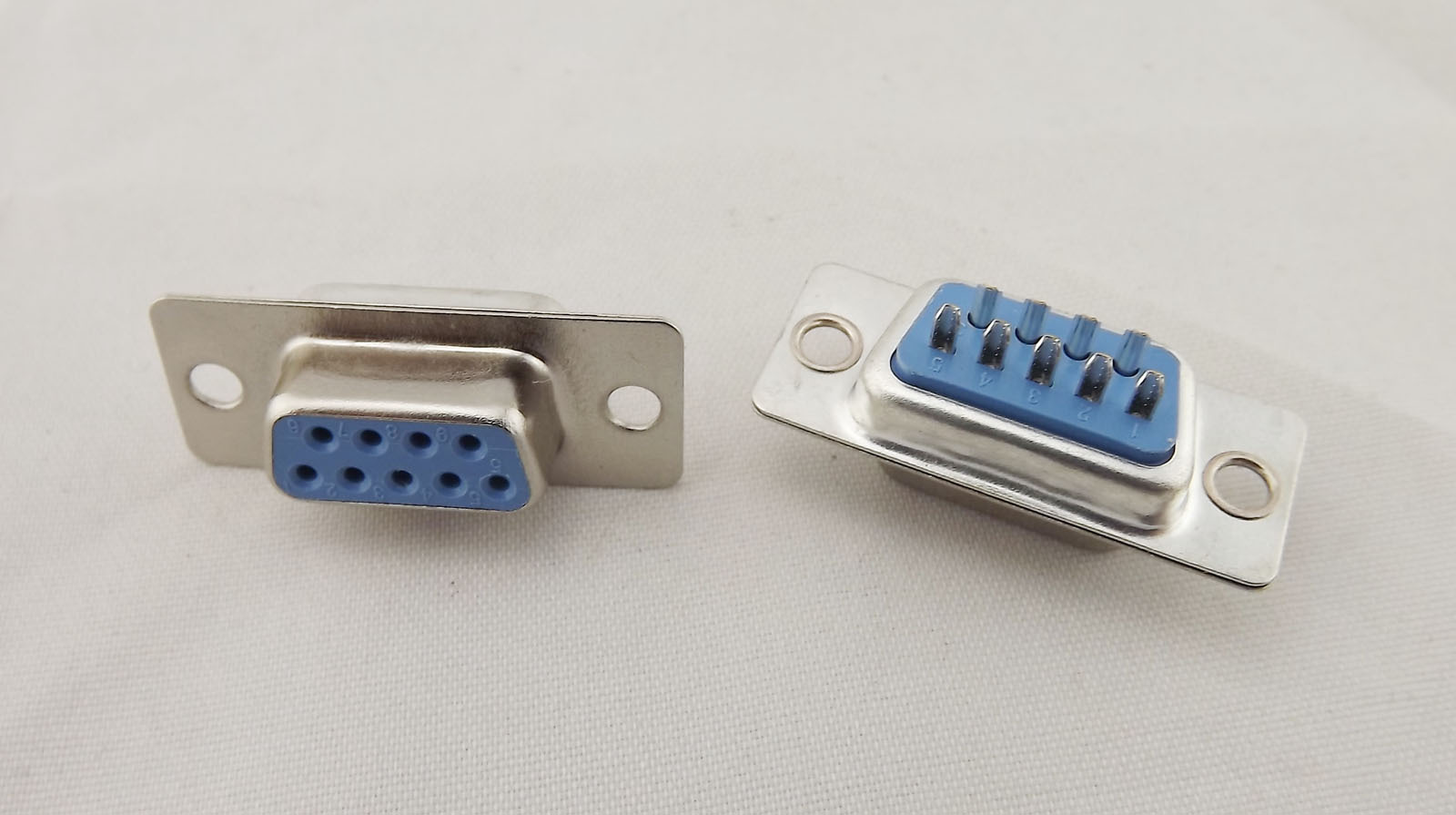 10x DB9 D-SUB 9 Pin RS232 Serial Female Socket PCB Solder Type Connector PC Use