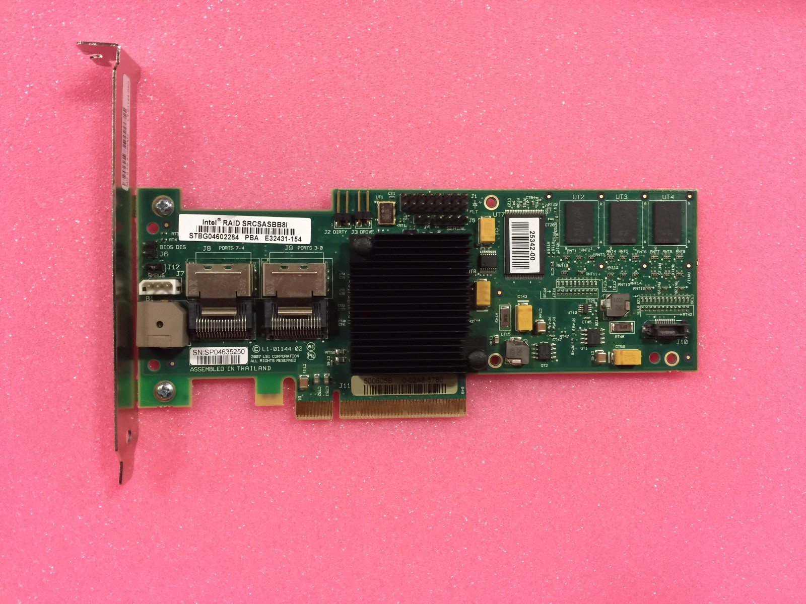 Intel SRCSASBB8I PCI Express x8 SATA And SAS RAID Controller NEW BOARD ONLY