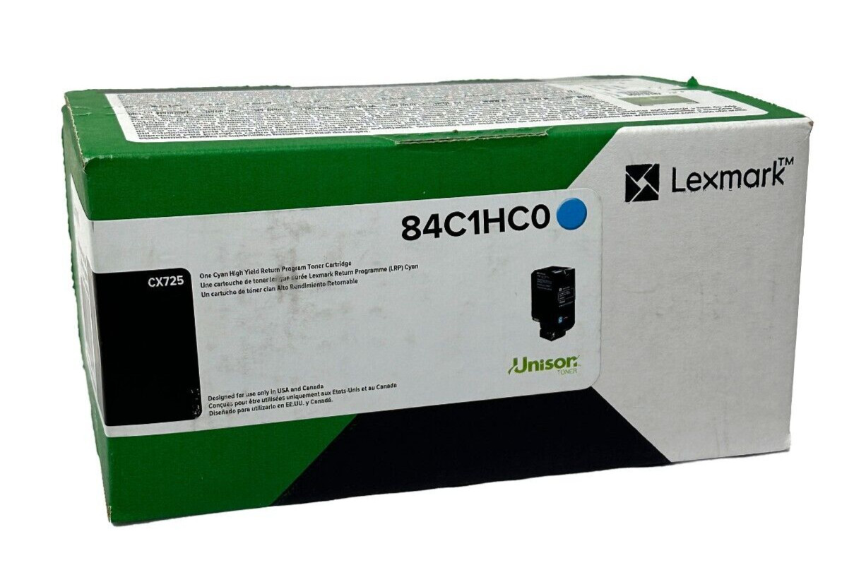 Genuine Lexmark 84C1HC0 Unison Toner Cartridge, Cyan