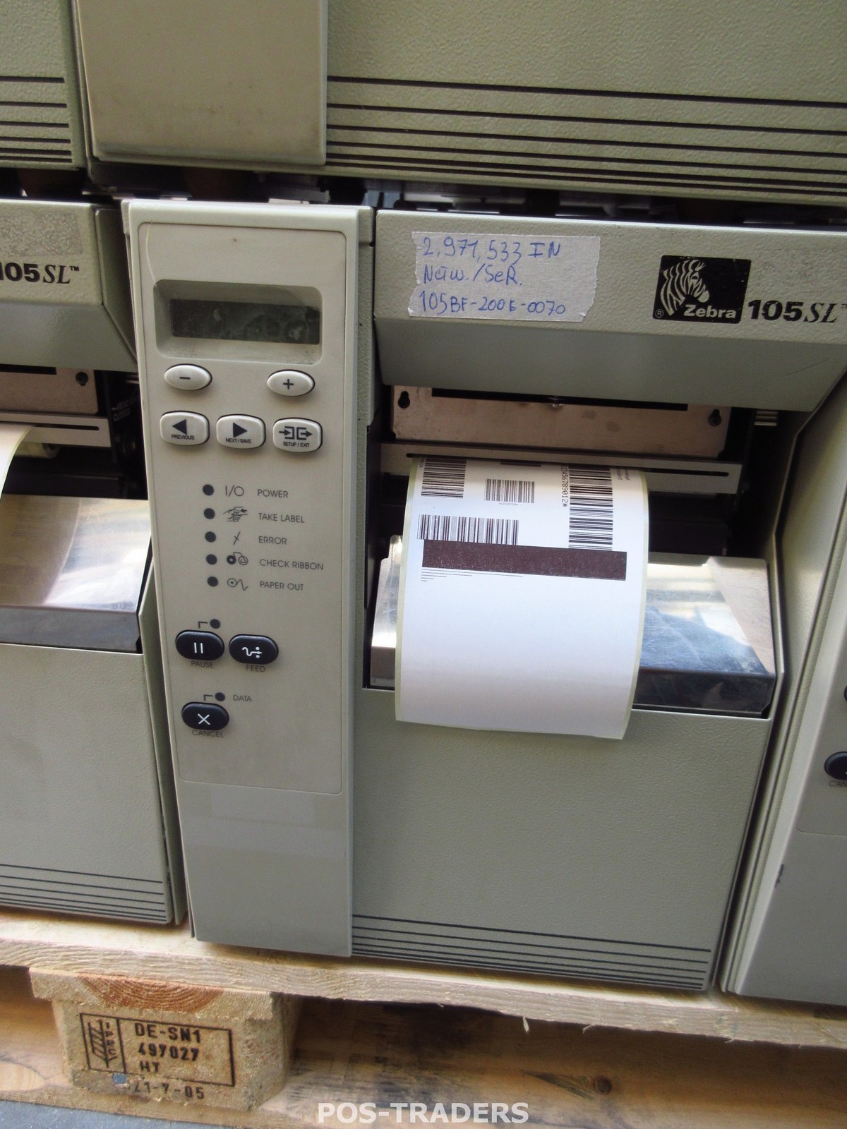 Zebra 105SL Thermal LAN + SERIAL 105BF-200E-0070 Label Printer 2,971,533 INCH