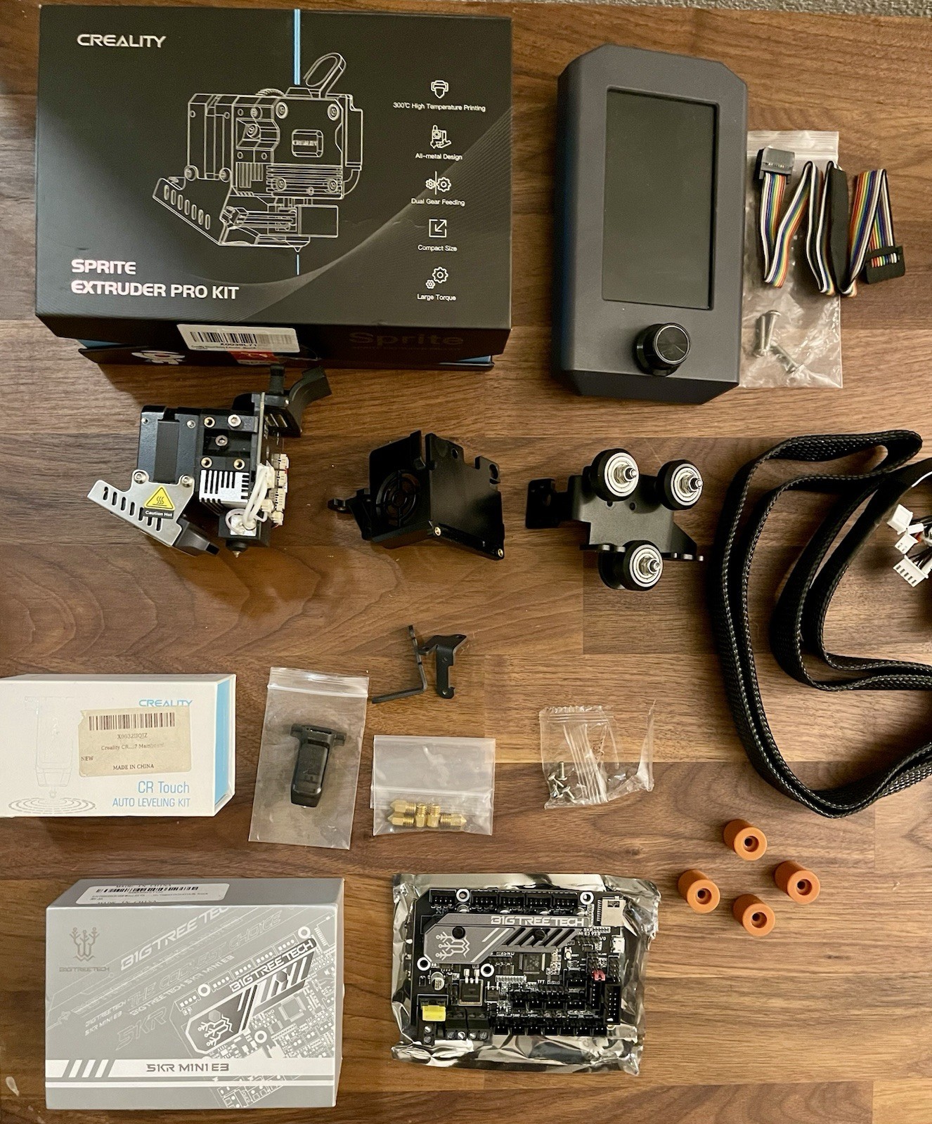 Creality Ender 3 Pro S1 Parts Lot. Sprite Extruder, CR Touch, SKR Mini E3 + More