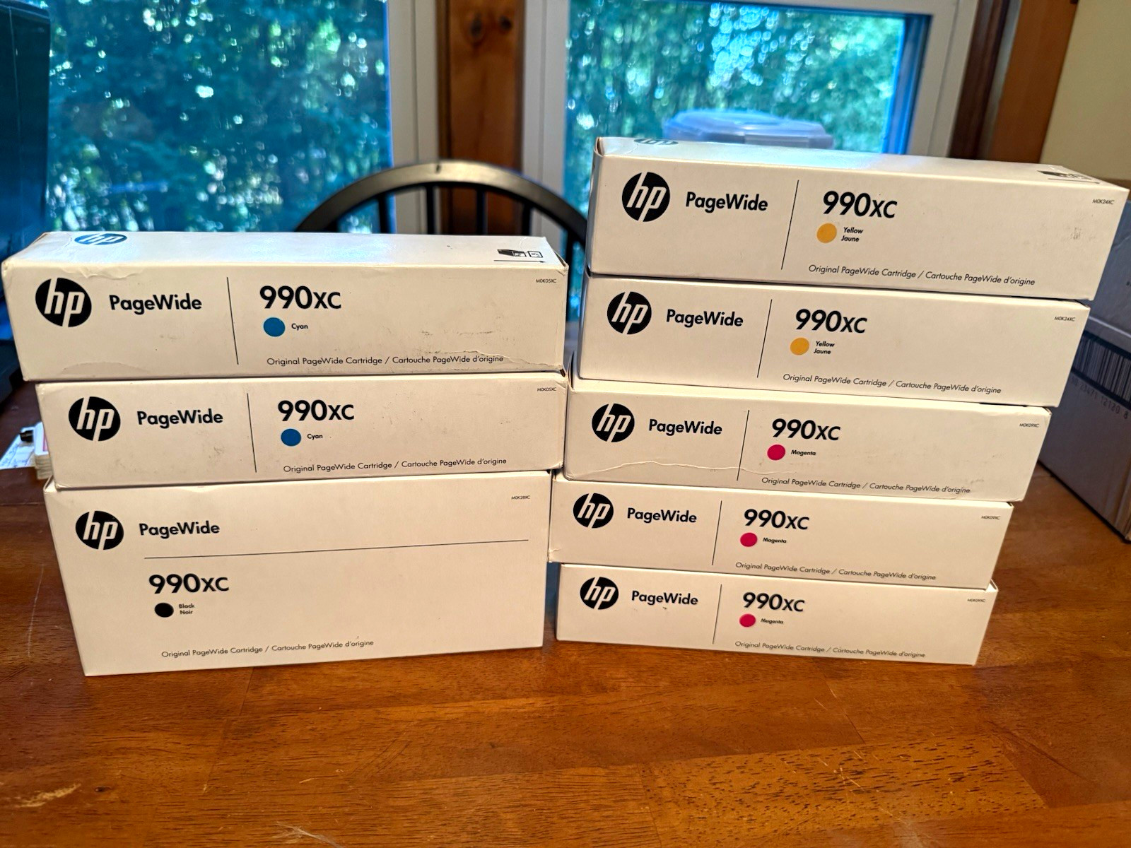 HP 990XC Genuine/Original Inkjet Cartridge Lot CMYK (Cyan Yellow Magenta Black)