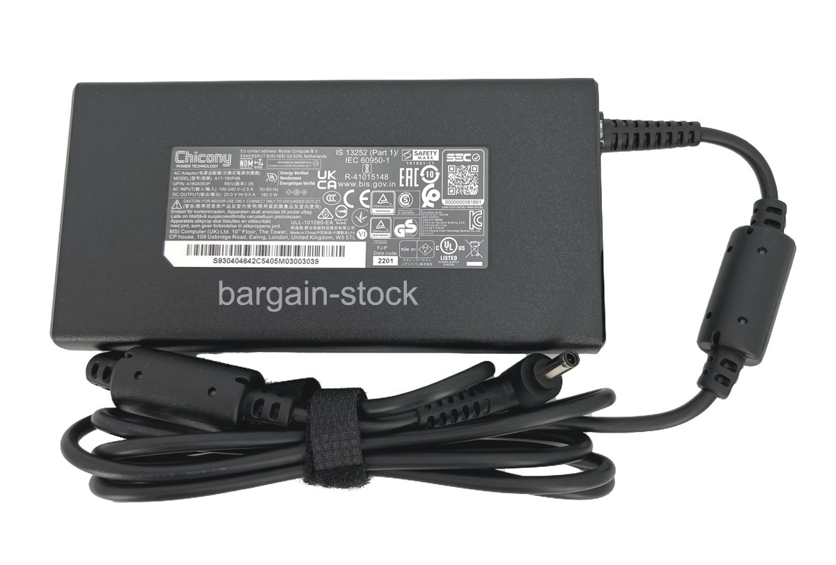 Original 180W AC Adapter Charger For MSI Stealth 15 A13VF-038US 15M B12UE-042