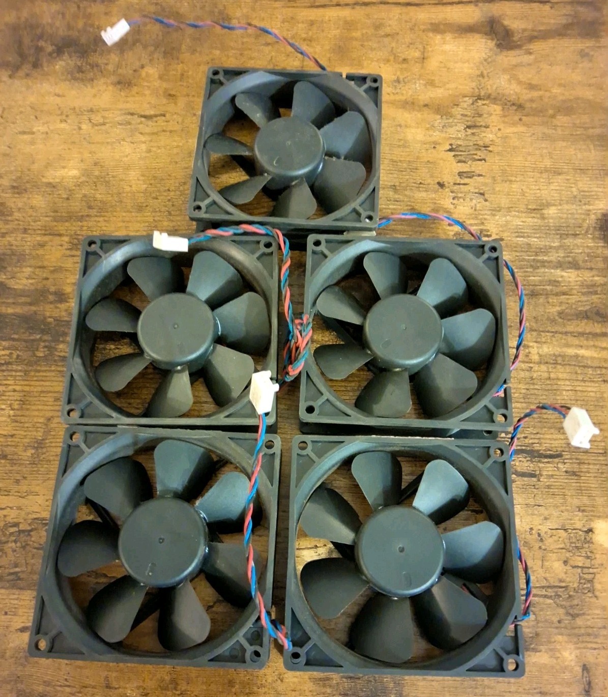 Lot Of 5 Delta Fans Model DSB0912M DC 12v 0.19A 3-3/4in x 3-3/4in x 1in