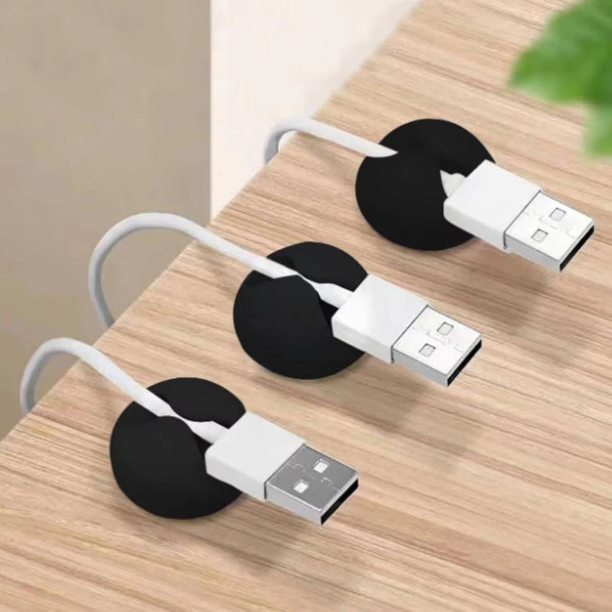1Pc Self Adhesive Cable Clips Wire Cord Holder Desk Cable Organizer USB Charger