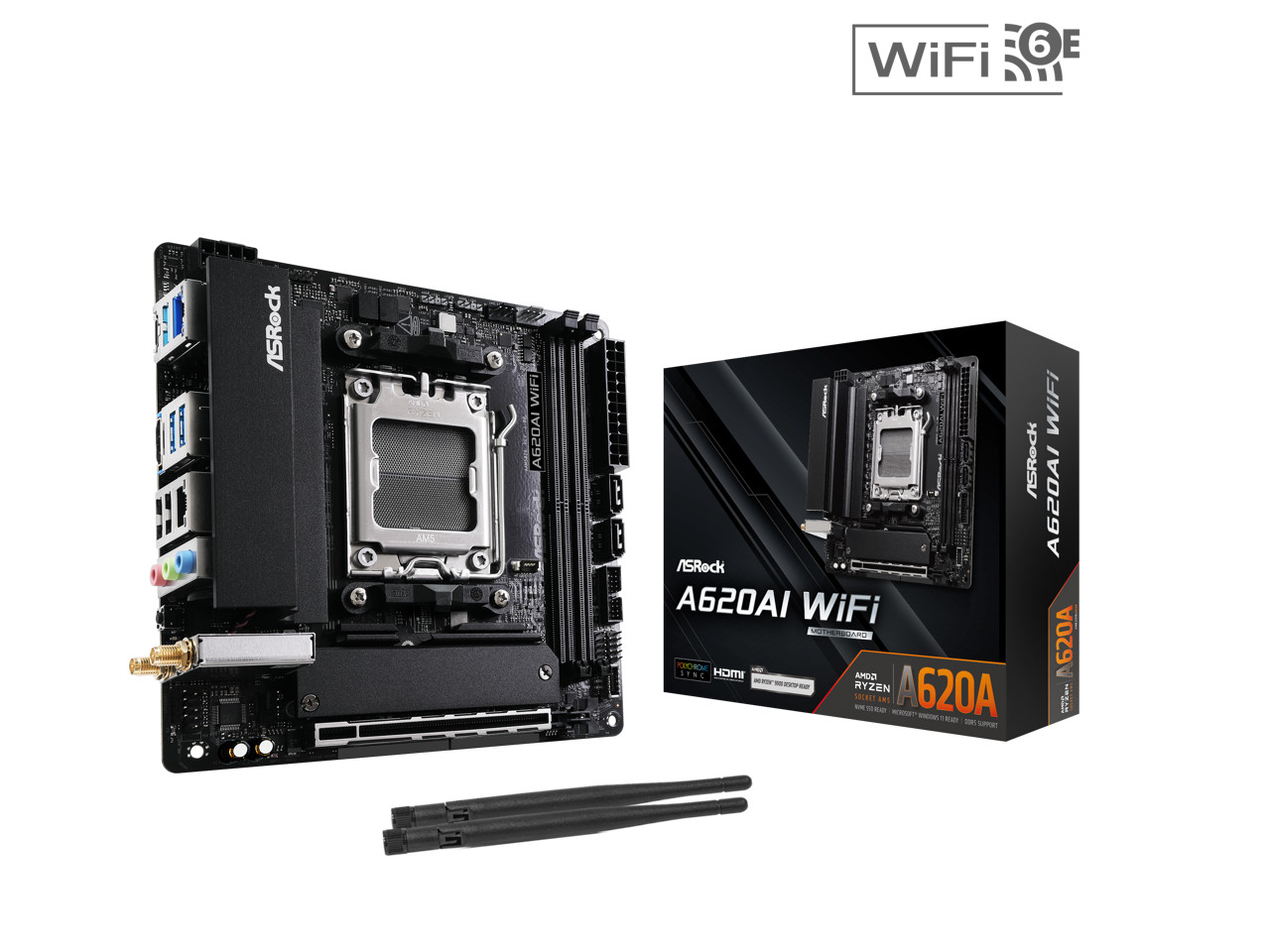ASRock A620AI WiFi AM5 AMD A620A Mini ITX Motherboard