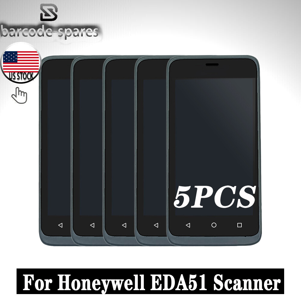 5PCS LCD Touch Digitizer Screen (w/ Front Cover) For Honeywell EDA51 Scanner