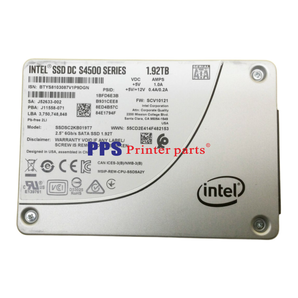 Intel DC S4500 1.92TB Series SSD 6Gbps 2.5" SATA SSDSC2KB019T7 Health 90-99%
