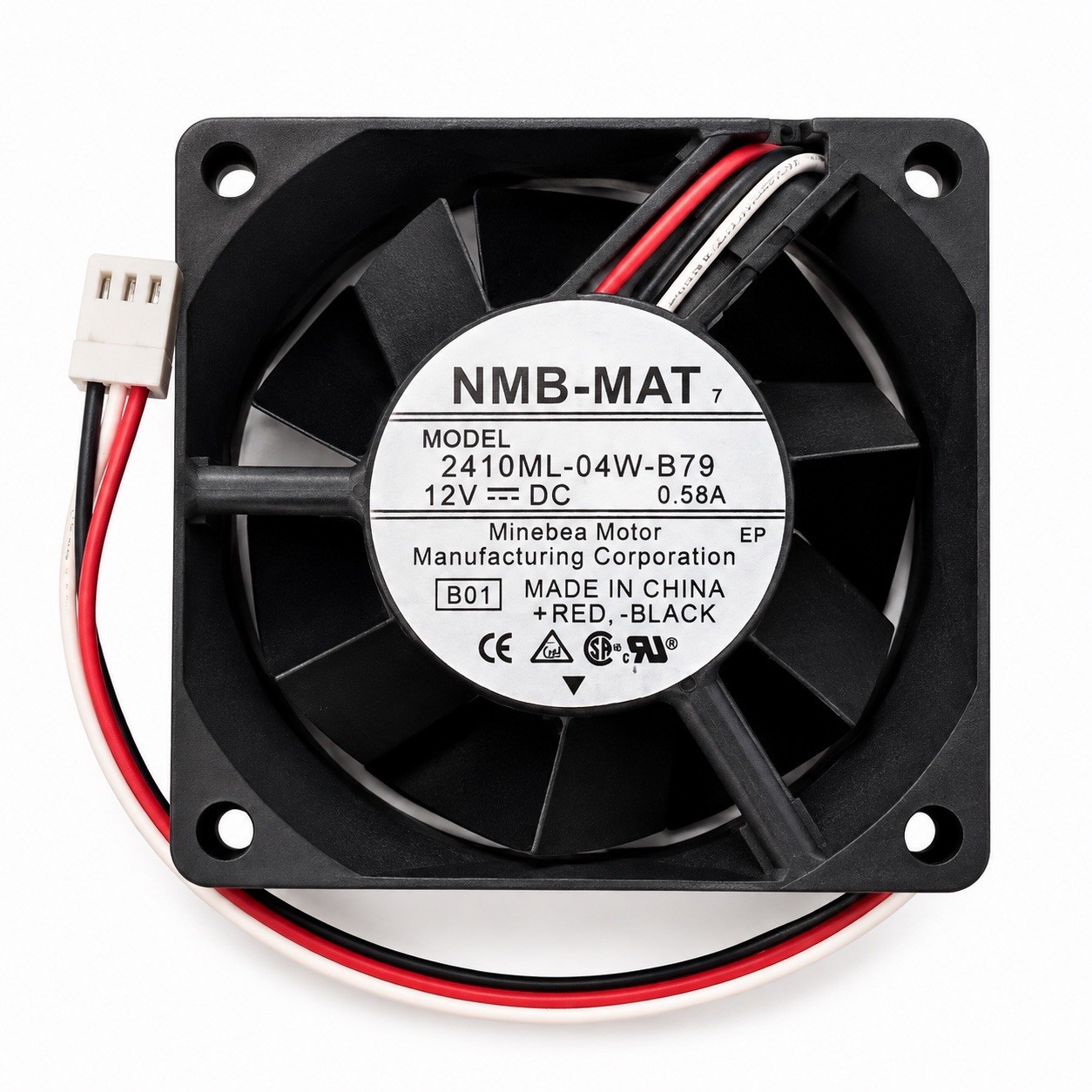 NMB-MAT 2410ML-04W-B79 6025 12V 0.58A 3-wire Power Module Cooling Fan Fast Ship