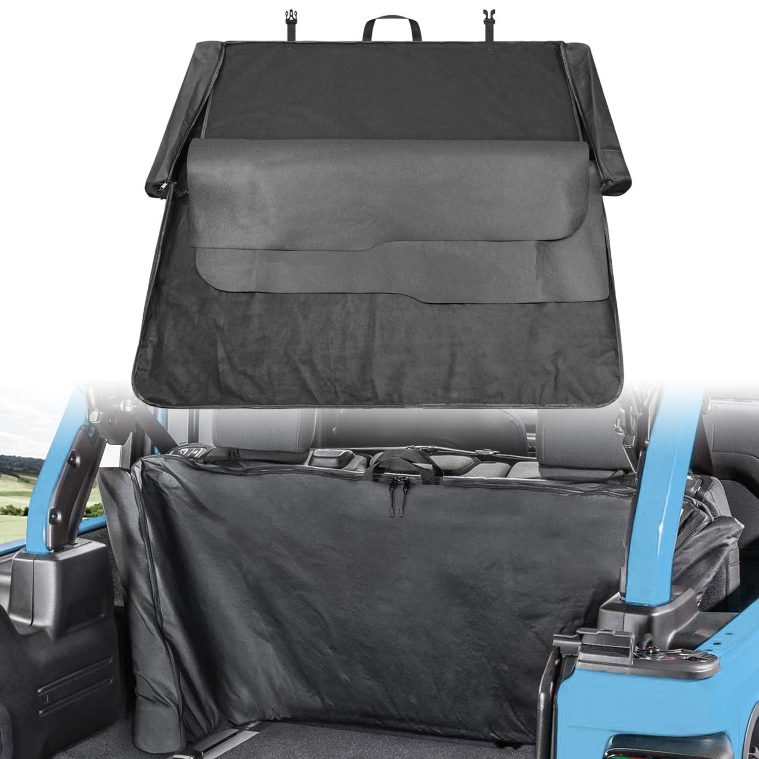 Soft Top Window Organizer Storage Protection Bag Compatible With For Jeep Wra...