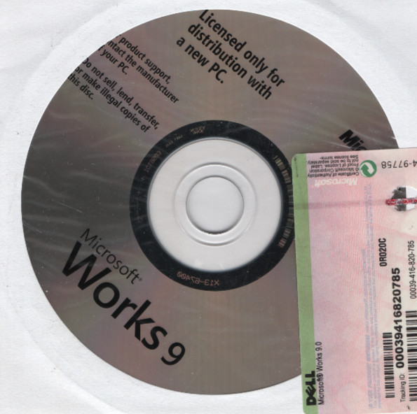 Microsoft Works 9 for Windows PC CD-ROM with COA (2007) - New, Sealed