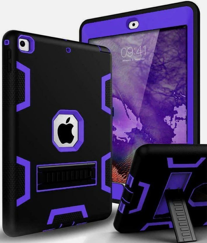 For Apple iPad 2/3/4 Shockproof Military Rubber Case COVER / 9h Screen Protector