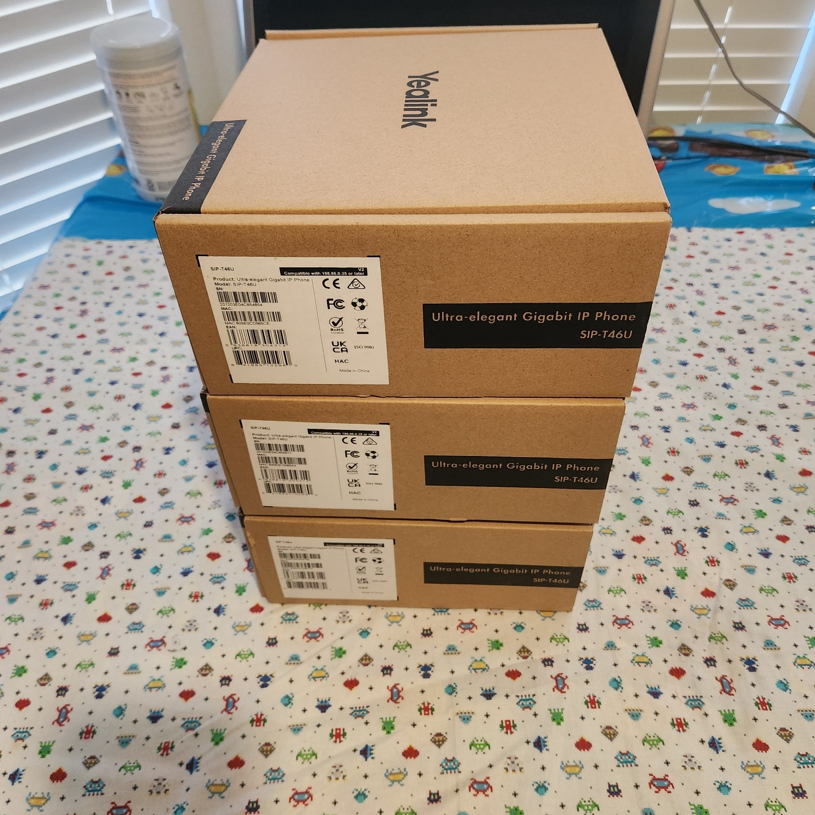 PACK OF 3 Yealink SIP-T46U Gigabit IP Business Phone 16 Lines VoIP PoE HD - NEW