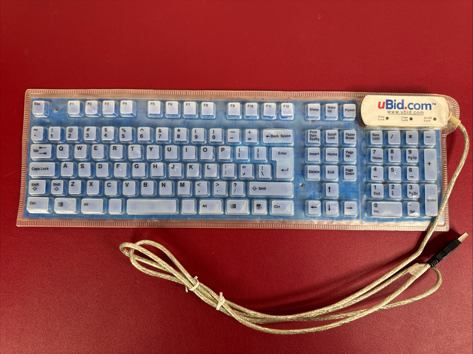 Translucent -Foldable Computer Keyboard Folding , Fold-3000 USB, Tested Working