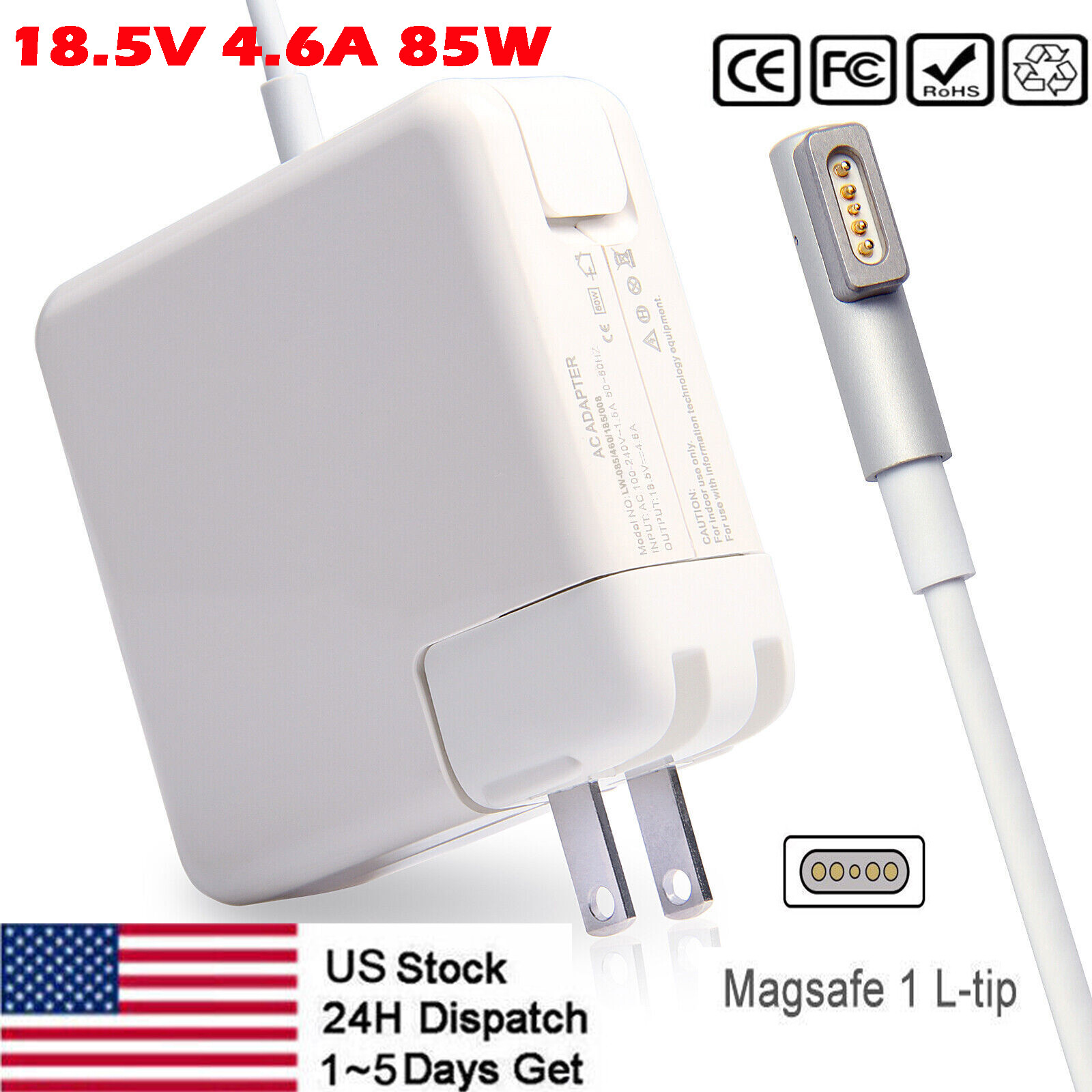 85W L-tip Adapter Charger For Apple Macbook Pro15"17" A1286 A1343 Before Mid2012