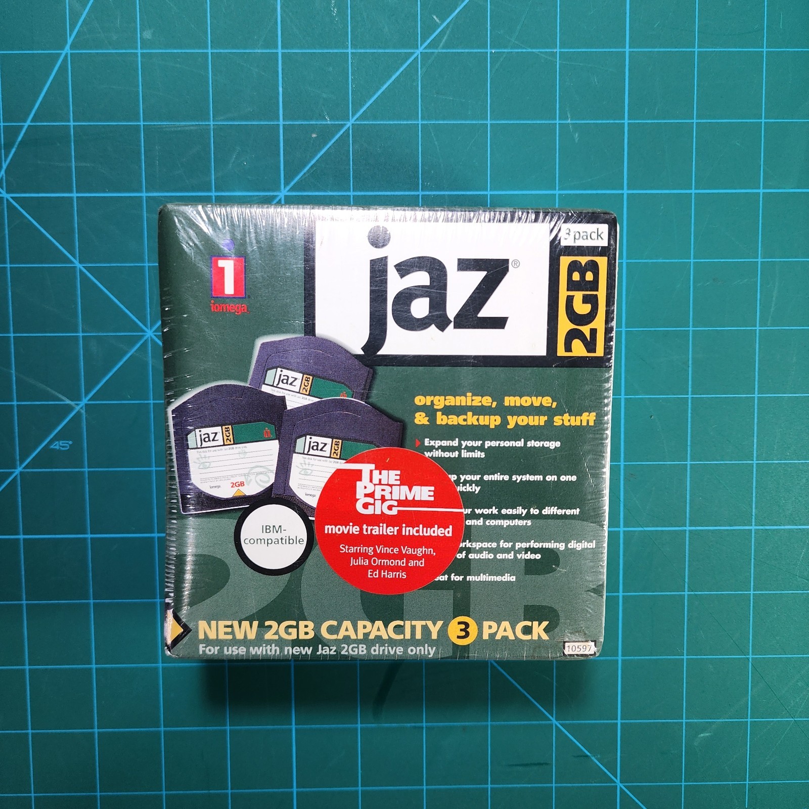 NEW factory Sealed 3-Pack Iomega Jaz 2GB Disk Storage Media