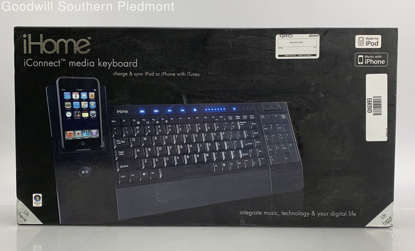 iHome IH-K230MB iConnect Media Keyboard - New