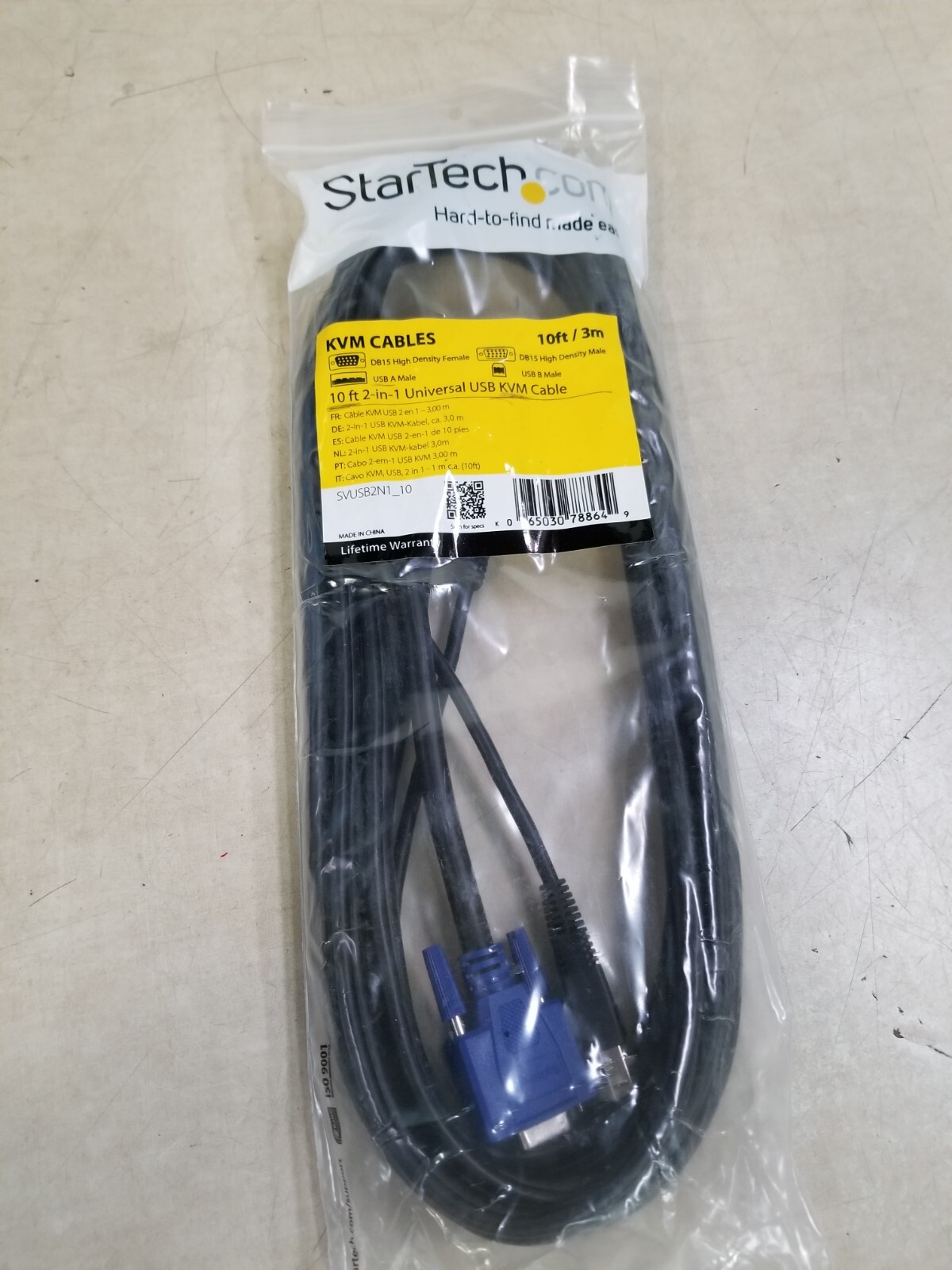 STARTECH.COM SVUSB2N1_10 10FT USB & VGA 2-IN-1 KVM