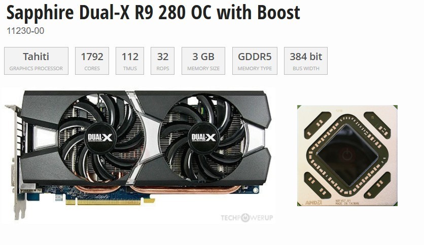Sapphire Dual-X AMD R9 280X 3GB GDDR5 Graphics Card✅DP HDMI 2x DVI✅