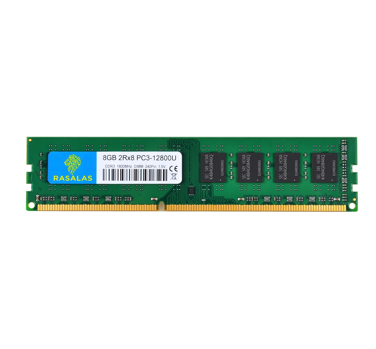 8GB 1600MHZ DDR3 12800U 1.5V CL11 2Rx8 PC3 Unbuffered 240 Pin UDIMM Desktop