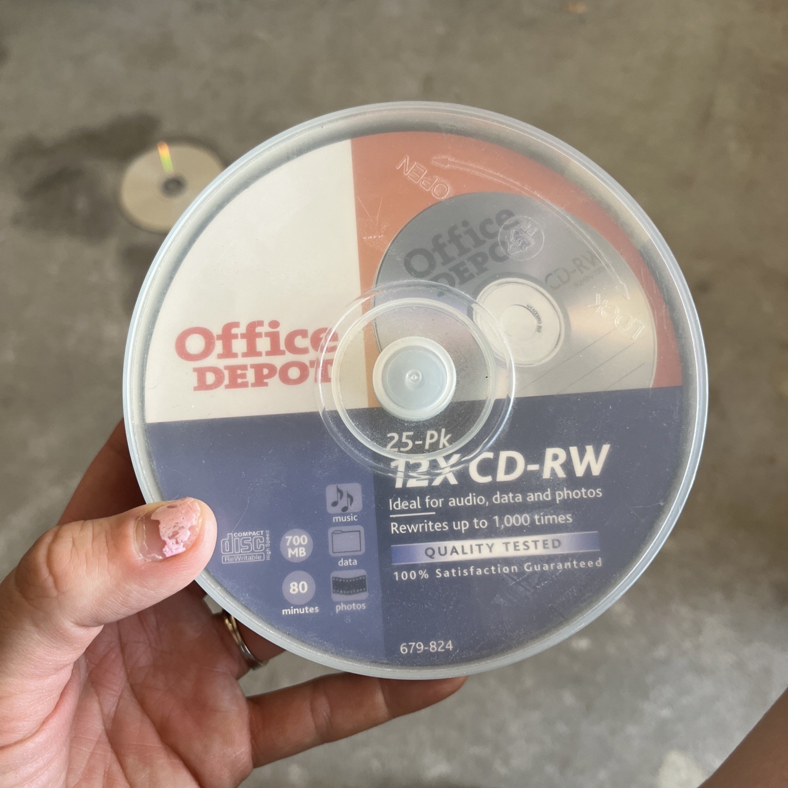 Office Depot CD-RW 12x Speed 700MB 80 Minutes- 23 Open Pack Spindle