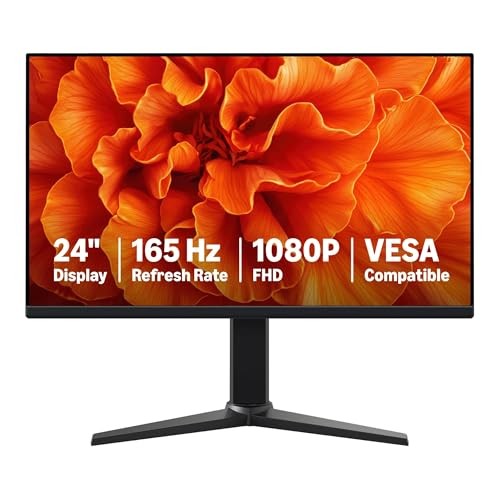 AMAZON BASICS 24" (23.8" Viewable) FHD 1080P 165Hz VESA 24M2020GNA - BLACK