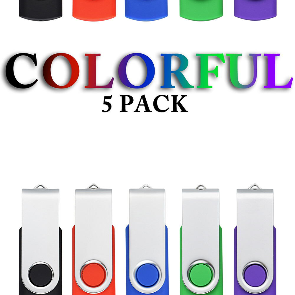 5 Pack/Lot USB2.0 Flash Drive 1G-32G Memory Sticks Storage Flash Pendrive U Disk