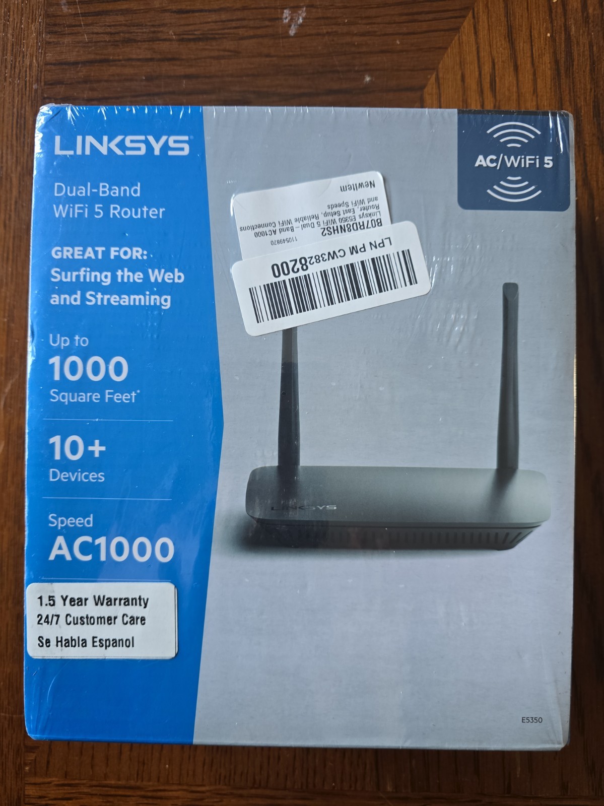 Linksys E5350 AC1000 Dual Band WiFi 5 Router Brand New Factory Sealed NIB