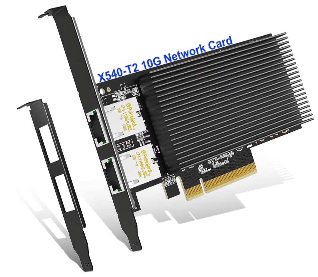 10Gb Dual LAN Base-T PCI-e Network Card, Intel X540 Controller, NICGIGA 10Gbps
