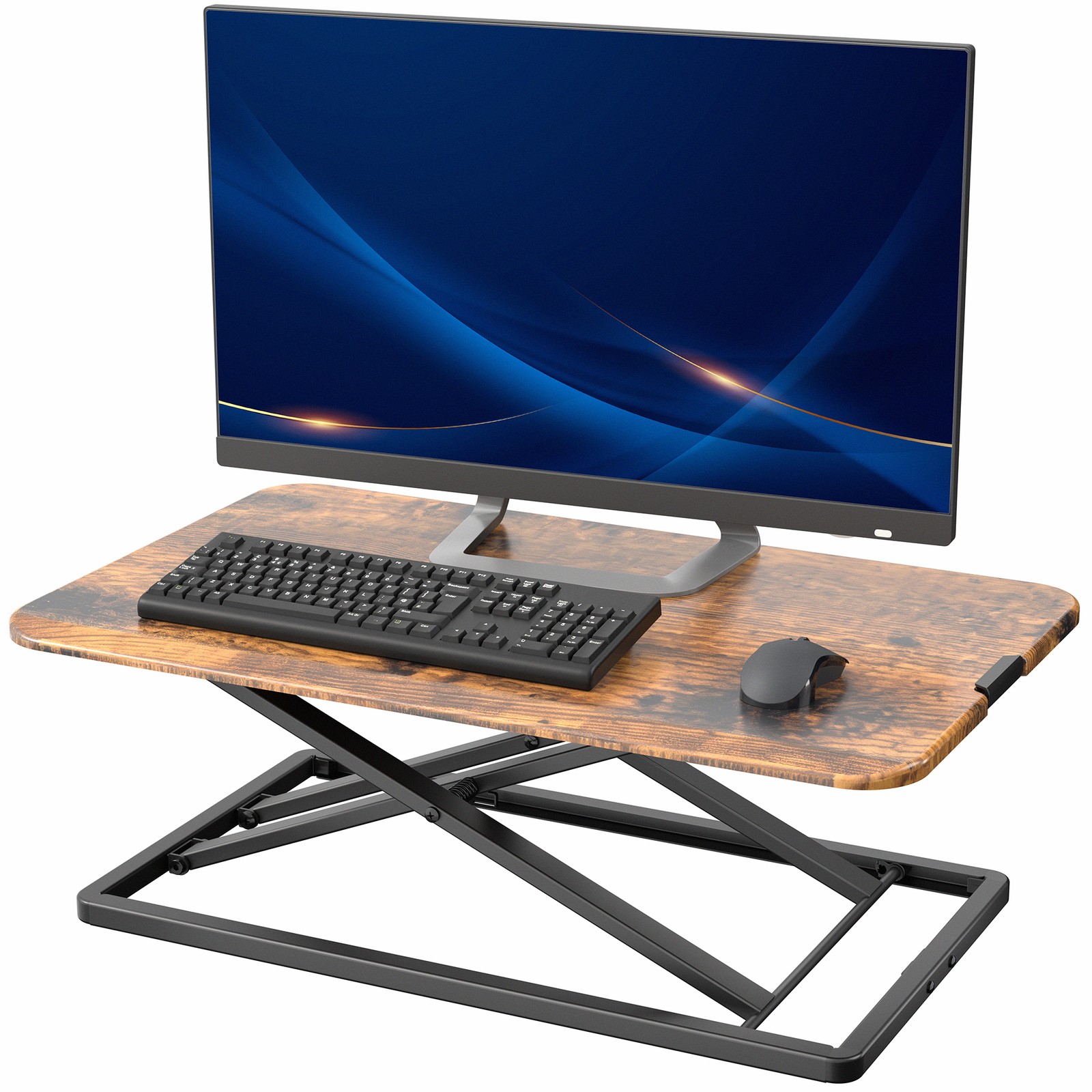 VIVO Economy Height Adjustable 29" Standing Desk Sit Stand Desktop Monitor Riser