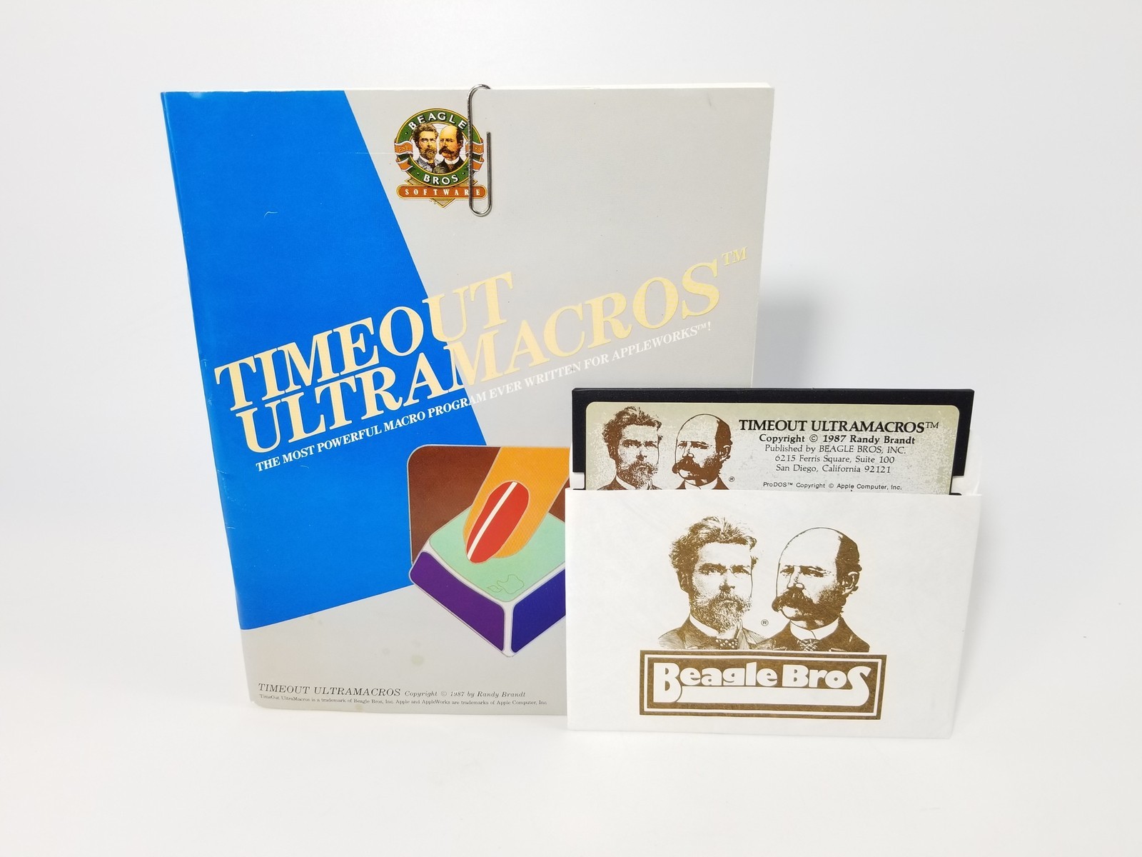 Beagle Brothers Bros Timeout UltraMacros Apple IIe,IIc, IIgs 1987, Nice, Rare