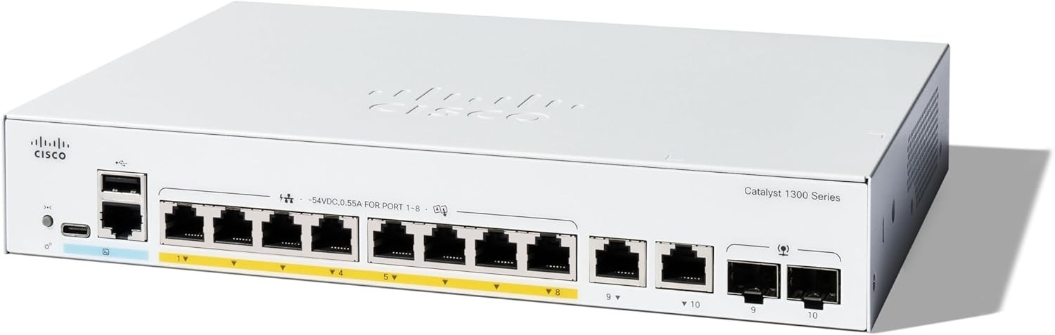 Cisco C1000-8FP-2G-L - 8 Ports Fully Managed Ethernet Switch