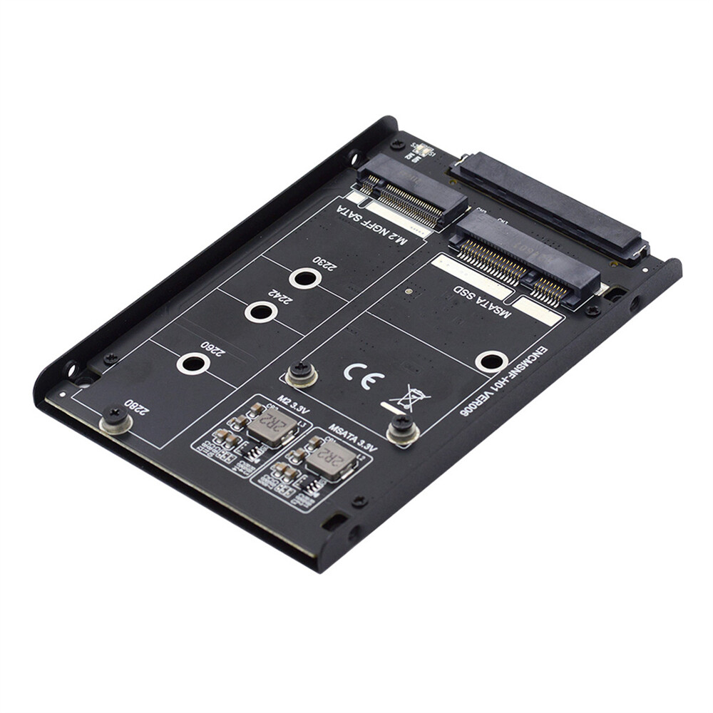 Cablecy Dual MSATA NGFF B+M SSD Card JBOD Raid0 Span Bridge to SATA Enclosure
