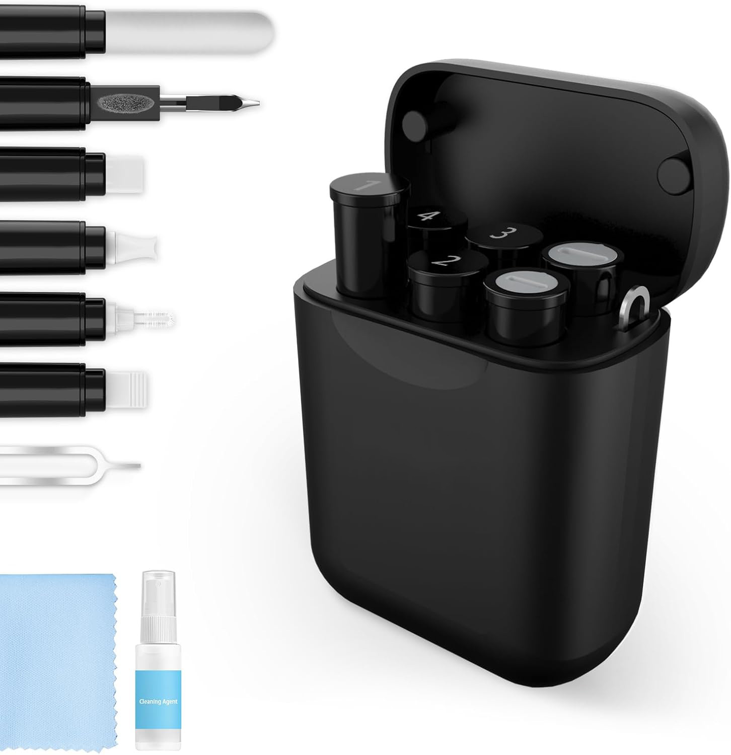 9PCS Phone Cleaning Kit with Charging Port Brushes, Hook Tool & Cable Repair Set