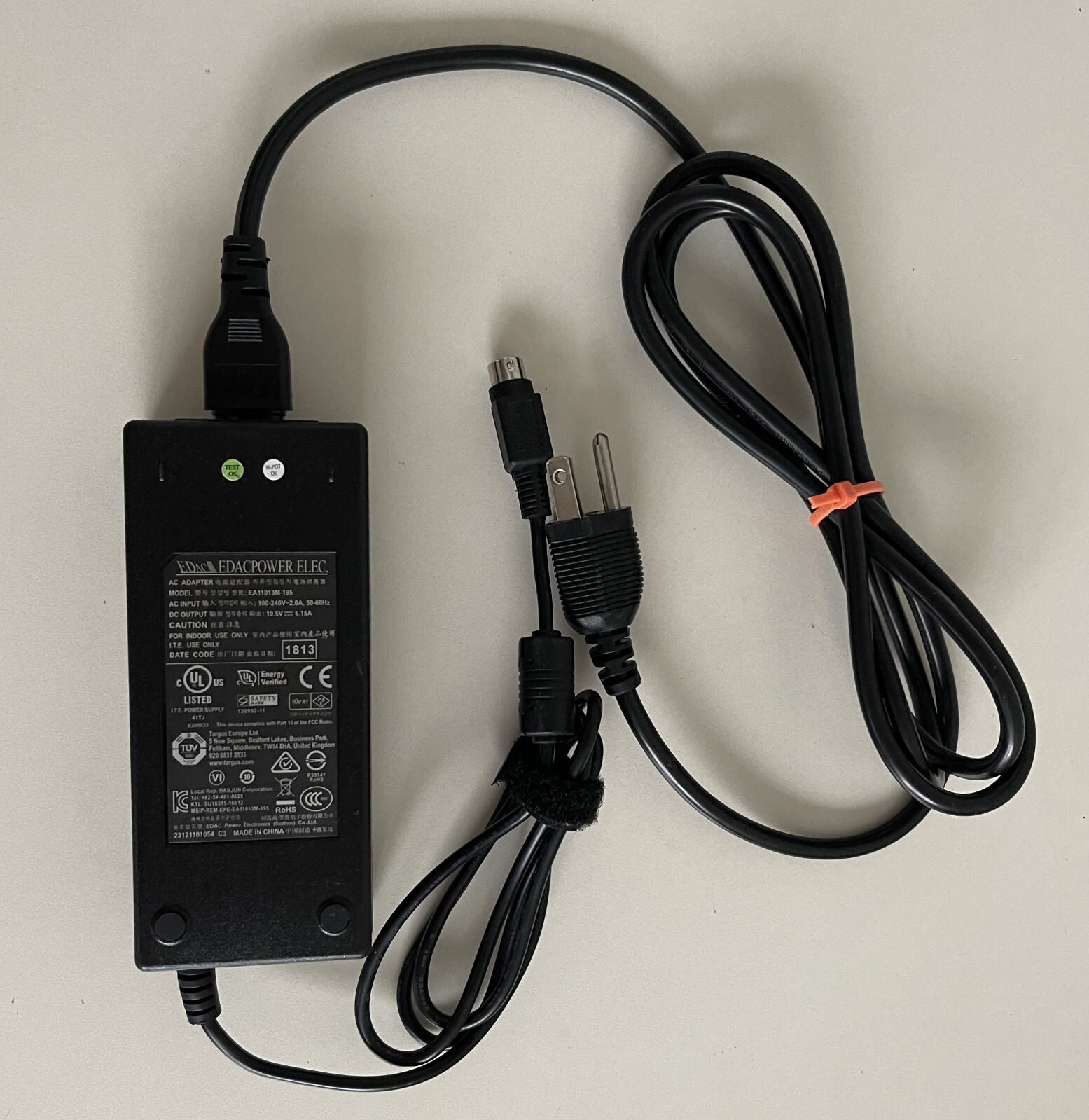 OEM EDAC POWER EA11013M-195 19.5V 6.15A 3 PIN AC Power Adapter Targus DOCK177USZ