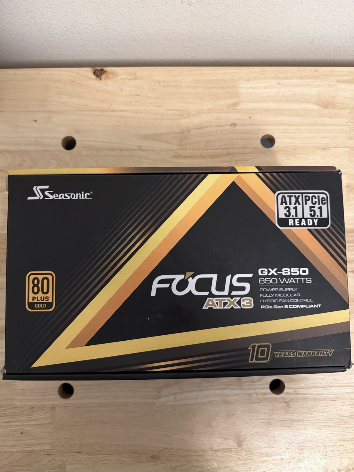 Seasonic Focus GX 850W Power Supply ATX 3.1 PCIe 5.1 (12V-2x6) 10 Years Warra...