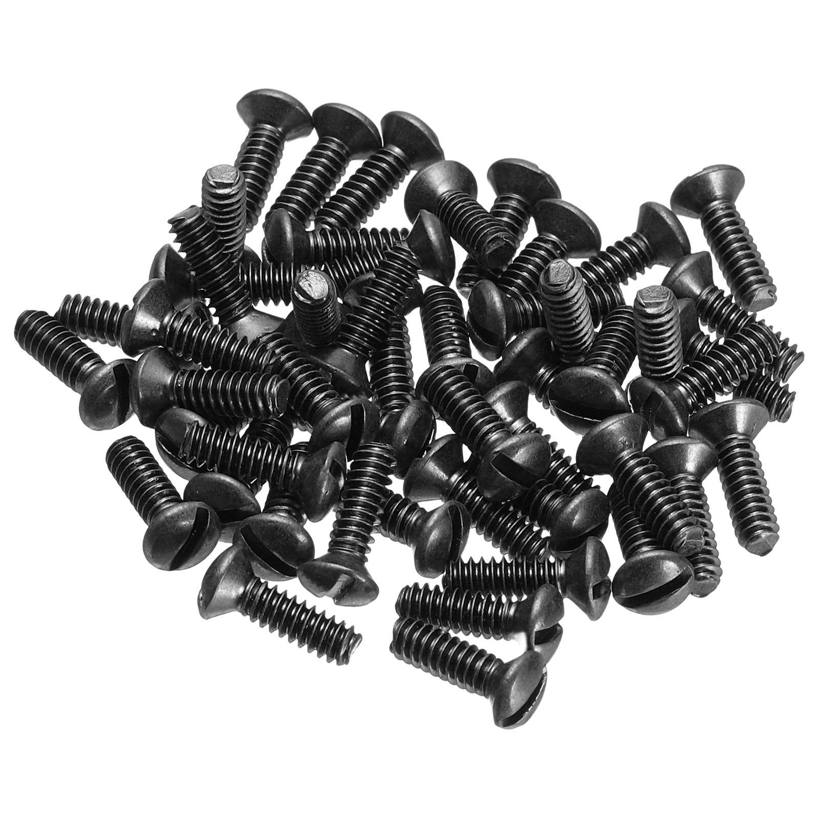 50 Pcs Wall Plate Screws 1/2" Long 6-32 Thread Black, Electrical Outlet Screws