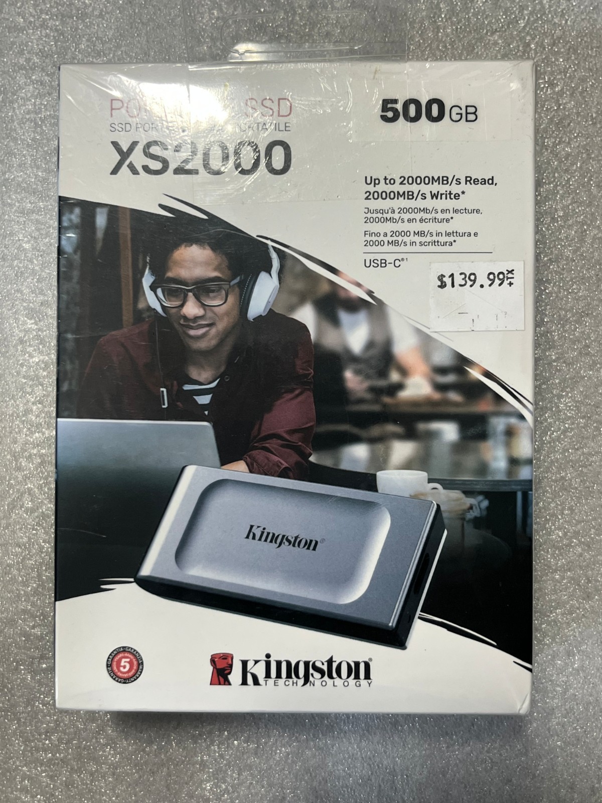 Kingston XS2000 500G High Performance Portable SSD with USB-C 500GB