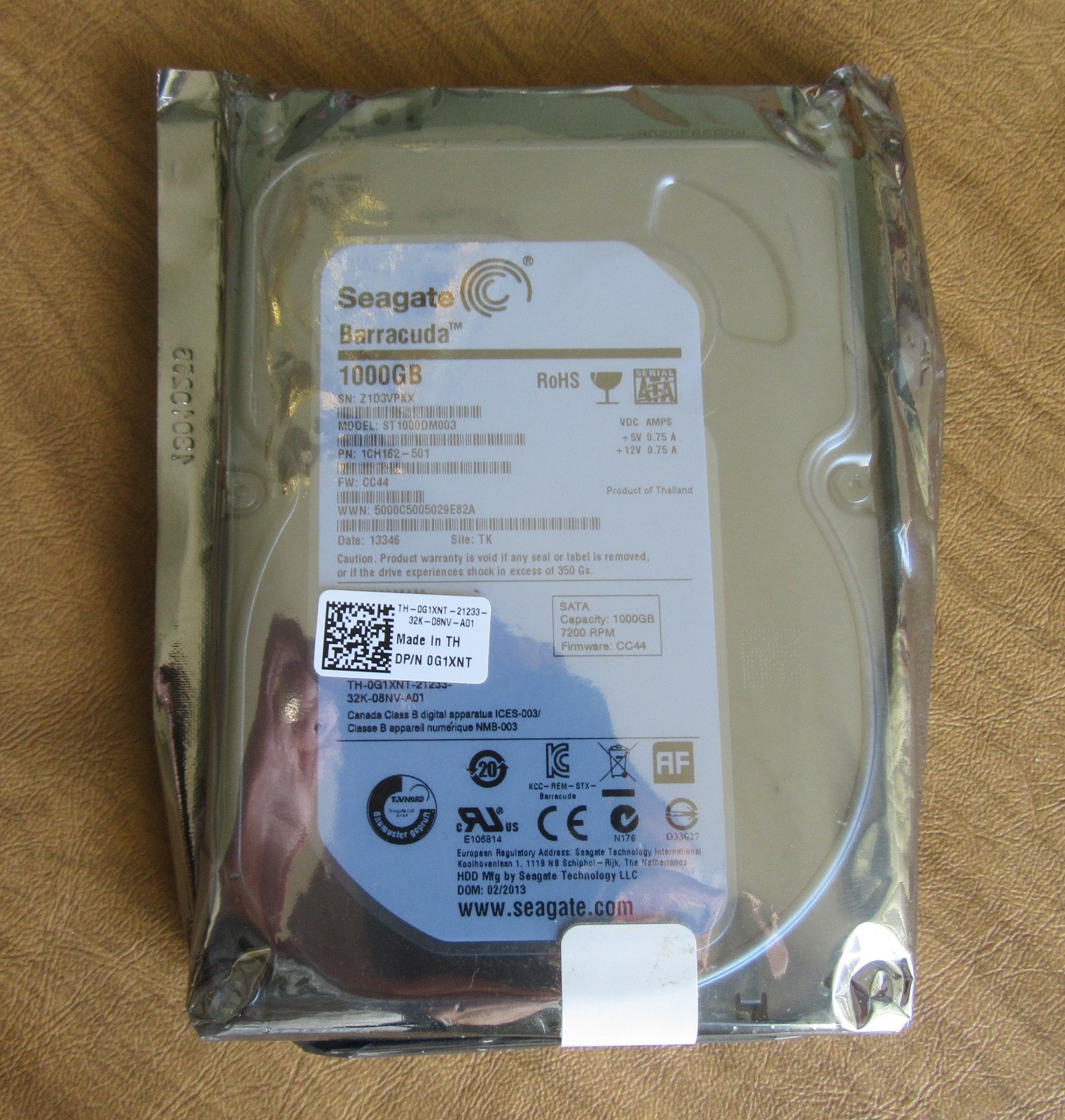 Seagate 1000 GB Desktop HDD New in anti-stat package