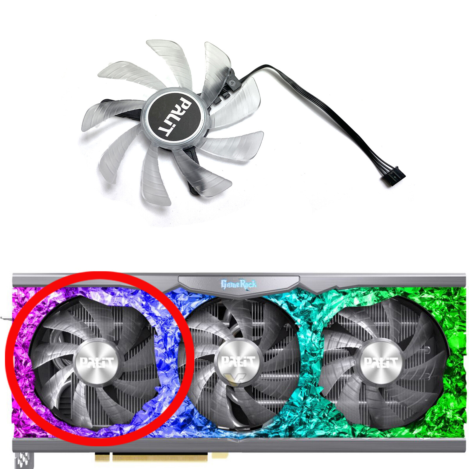 85MM Cooling Fan for PALIT RTX3090 3080ti 3080 3070ti 3070 GameRock Graphic Card