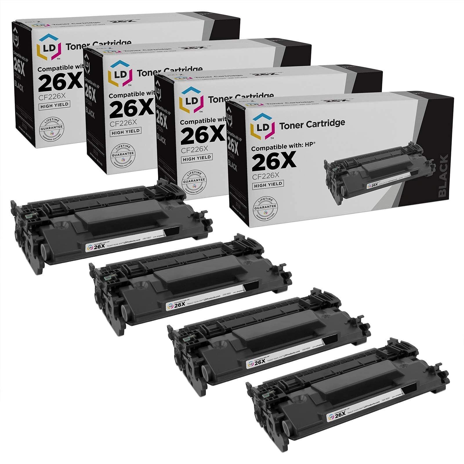 LD 5PK Replacement HP 26X CF226X Black Toner Cartridge LaserJet Pro M402d M426dw
