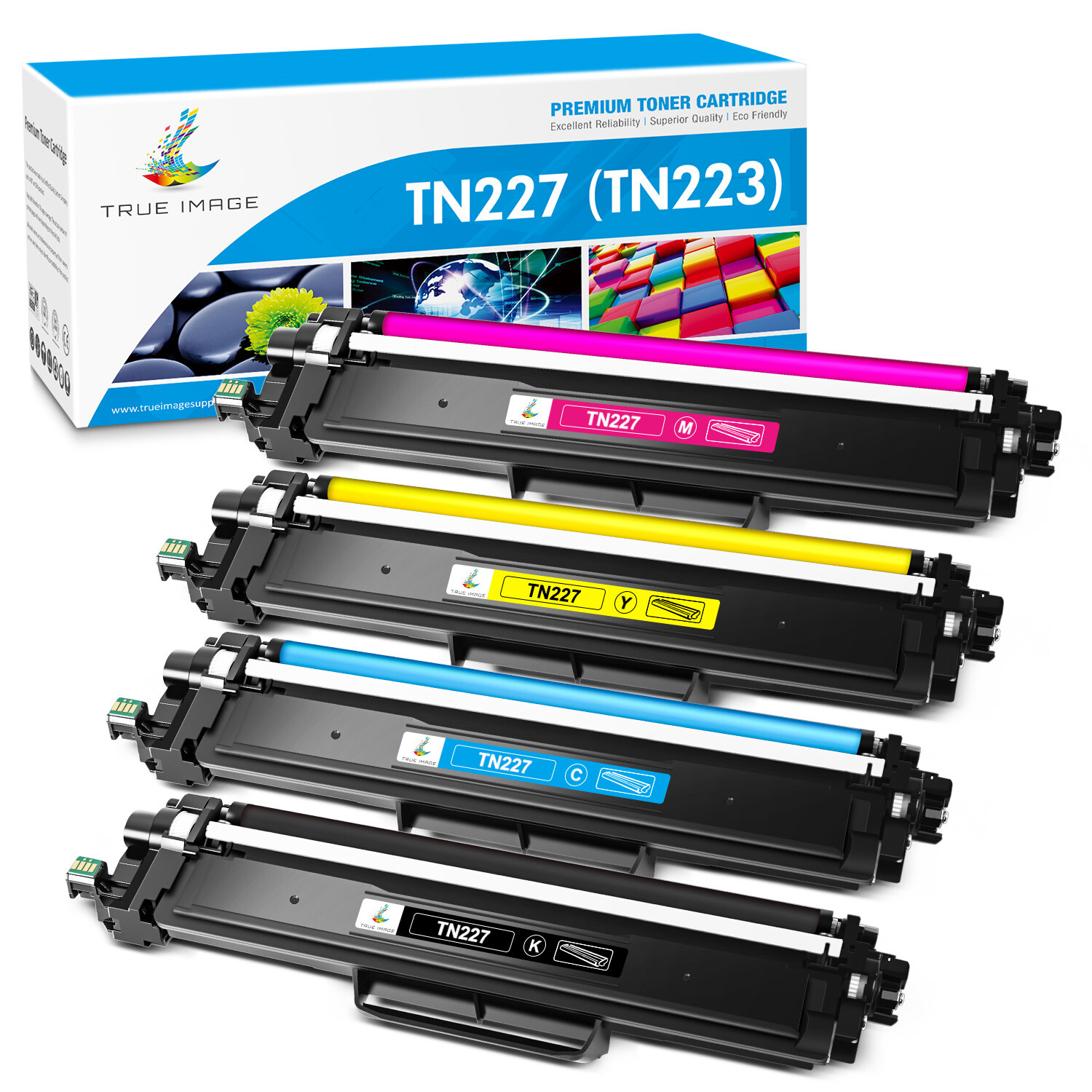 4PK High Yield For Brother TN227 TN223 Toner MFC-L3770CDW HL-L3270CDW L3290CDW