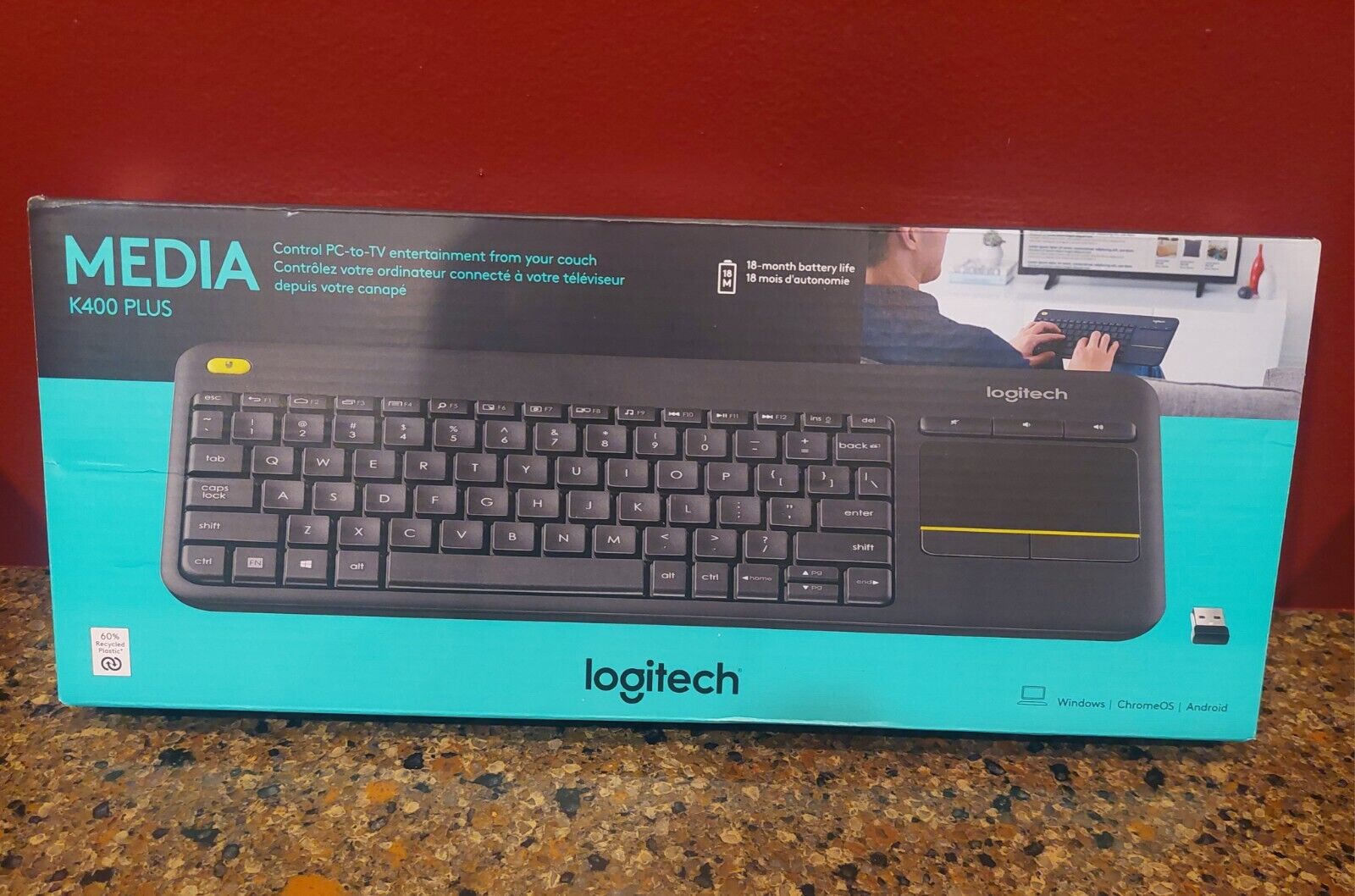 Logitech K400 Plus keyboard RF Wireless - Black