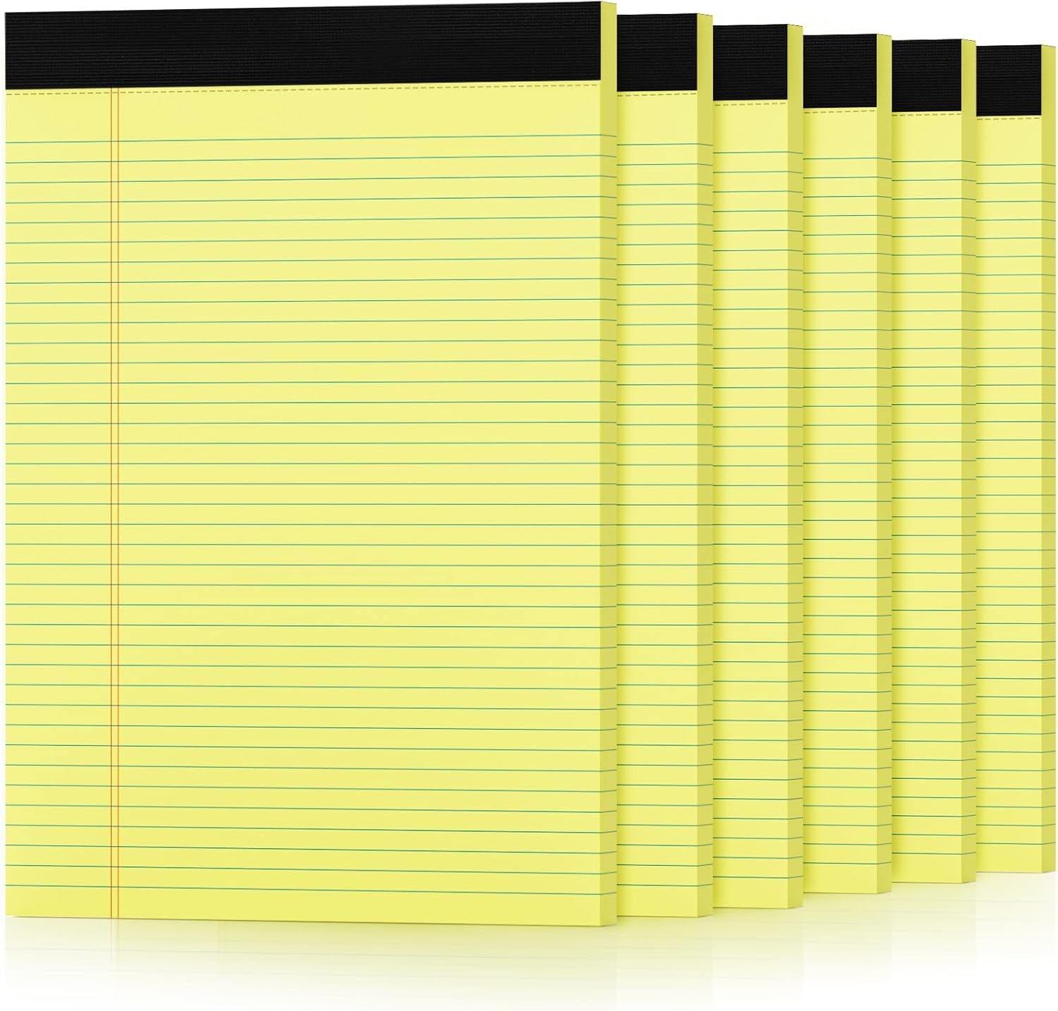 6 Pack Yellow Legal Pads 8.5 x 11 College Ruled x 11.75 Inch, 